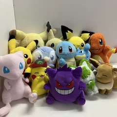 ◆ 【ジャンク品】 12点 まとめ商品 ポケモン ポケットモンスターぬいぐるみ⑥ ニャオハ ゲンガー ラプラス ミュウなど 現状品