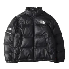 Supreme シュプリーム ジャケット ブラック 黒 サイズ:L | THE NORTH FACE シープスキンレザー ヌプシ ダウンジャケット (Leather Nuptse Jacket) | アウター ブルゾン 上着 | コラボ【メンズ】【中古】