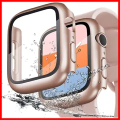 【数量限定】Watch 用 防水ケース series SE2/6/SE/5/4 Apple 44mm アップルウォッチ保護カバー ガラスフィルム 一体型 PC素材 全面保護 超薄型 装着簡単 耐衝撃 高透過率 指紋防止 傷防止 ローズゴールド