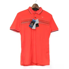 ミズノ ポロシャツ 半袖 未使用 ゴルフウエア スポーツウエア トップス メンズ Mサイズ オレンジ Mizuno