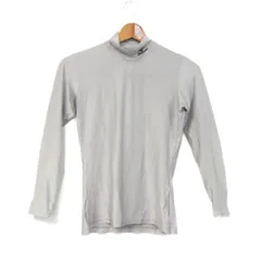 ミズノ 長袖Ｔシャツ ハイネック ストレッチ スポーツウエア トップス 日本製 メンズ Mサイズ シルバー Mizuno 【中古】