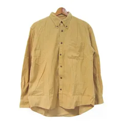 ユニクロ 長袖シャツ コットン100% コーデュロイ トップス メンズ Lサイズ イエロー UNIQLO 【中古】