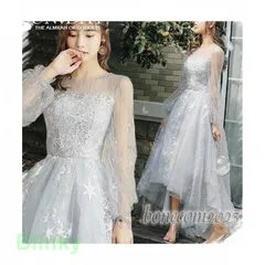 パーティードレス ワンピース ウェディングドレス 結婚式 成人式 エレガント パーティー 誕生日 ロングドレス お呼ばれ 司会者 演奏会 挙式