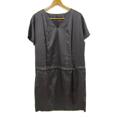 ギャルリーヴィー ワンピース 半袖 トゥモローランド ブランド シルク混 トップス レディース 1サイズ グレー GALERIE VIE 【中古】