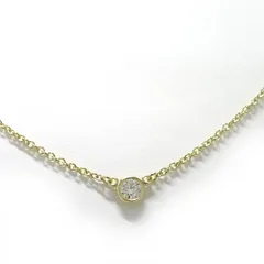 Tiffany＆Co. ネックレス バイザヤード 750YG K18YG イエローゴールド ダイヤモンド 約1.8g