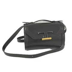 TOD'S Tタイムレス マイクロ ショルダーバッグ レザー ブラック