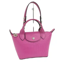 LONGCHAMP 2WAYバッグ レザー パープル系