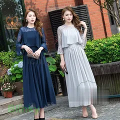 パーティードレス 結婚式 ワンピース ドレス 親族 袖あり ロング丈 ロング フォーマルドレス 大きいサイズ 春 夏 秋 冬 20代 30代 40代 50