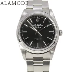 【保証書付】ロレックス エアキング 14000M SS Y番 ブラック 自動巻き メンズ 41100095773【中古】【アラモード】