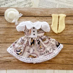 JANAYA ハンドメイド　幼SD服　猫柄ワンピース　3点セット　翌日発送