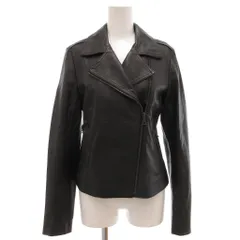 セオリー Theory 18AW ダブルライダースジャケット 革ジャン レザージャケット 羊革 S 黒 ブラック /AE