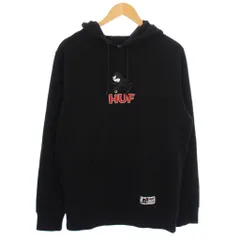 ハフ HUF FELIX Skate Pullover Hoodie パーカー スウェット トレーナー プルオーバー 長袖 刺繍 裏起毛 S 黒 /BM