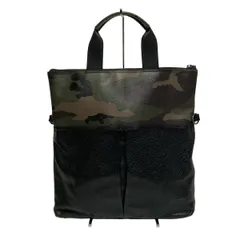 COACH(コーチ) トートバッグ - F29706 黒×ダークグリーン×マルチ レザー