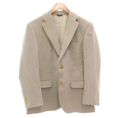 ランバン LANVIN テーラードジャケット 総裏地 シングル ヘリンボーン ベージュ 秋冬 AE ■GY60