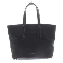 トゥービーシック TO BE CHIC トートバッグ エナメル切替 ハンドバッグ 黒のサムネイル