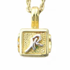 ニナリッチ NINA RICCI ネックレス アクセサリー ペンダント ロゴ ブロック スクエア ゴールド色 ■GY18 /MQ