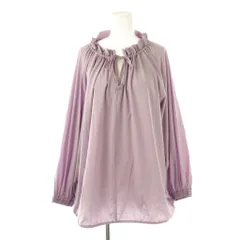 アンフィーロ UNFILO ドローコード ブラウス 長袖 L 薄紫 ラベンダー /ES ■OS