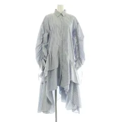 スナイデル SNIDEL ボリュームイレヘムワンピ ワンピース ロング 長袖 ストライプ 0 サックスブルー /MY ■OS