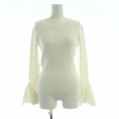 プロポーション ボディドレッシング PROPORTION BODY DRESSING フレア袖ハートネックリブニット セーター 長袖 M 白 ホワイト 121-4170210 /RO