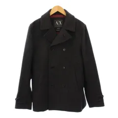 アルマーニエクスチェンジ A/X ARMANI EXCHANGE Pコート ピーコート アウター ショート丈 ダブル ウール ワンカラー S チャコールグレー /BBのサムネイル