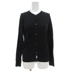 ジョンスメドレー JOHN SMEDLEY カーディガン ニット 長袖 薄手 コットン S 黒 ブラック /GV ■GY19