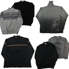 古着卸 まとめ売り セーター MIX 6枚セット (メンズ L ) ハーフジップ スタンドカラー クルーネック ニット 中古 古着 ND3729