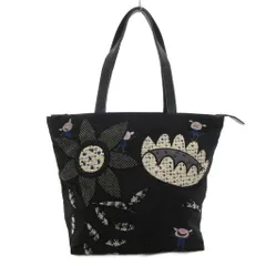 アルベロベロ　ALBEROBELLO olleborebla トートバッグ 手提げ 肩掛け ぶたさん フラワー 刺繍 ラメ 紺 ネイビー 黒 ブラック /FF