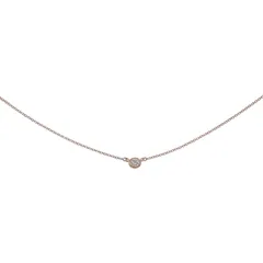ティファニー TIFFANY&Co. バイザヤードペンダント ネックレス K18PG ピンクゴールド ダイヤモンド レディース 美品 人気【中古】【Aランク】