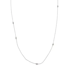 ティファニー TIFFANY&Co. バイザヤード 7PD ロング ネックレス シルバー925 Ag925 シルバー ダイヤモンド 7粒 レディース フォーマル 上品 おしゃれ ジュエリー アクセサリー【中古】【Aランク】