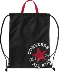 コンバース CONVERSE ナップサックM バッグ ケース ボールケース ボール入れ ジムバッグ ジムサック 収納 鞄 かばん 軽量 スポーツ 部活 遠足 学校 サークル 手さげ  C2255093 1963 ブラック×マゼンタ
