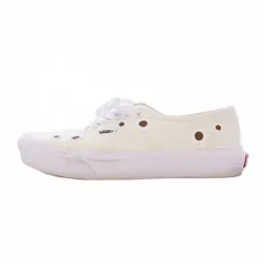 バンズ VANS AUTHENTIC オーセンティック ローカットスニーカー シューズ キャンバス 花柄 刺繍 US6 24.5cm 白 ホワイト V44CF /BB