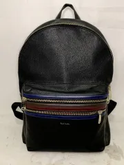 Paul Smith ポールスミス レザーバックパック リュックサック 本革 ストライプ カラー: ブラック バッグ