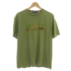ポロ ラルフローレン POLO RALPH LAUREN CLASSIC FIT Tシャツ カットソー 半袖 L カーキ 刺繍 ロゴ /YM