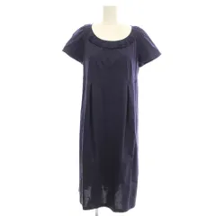 バーバリー ロンドン BURBERRY LONDON ワンピース 半袖 ひざ丈 40 紫 パープル FMD43-574-28 /☆G