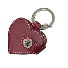 COACH(コーチ) キーホルダー(チャーム) - ボルドー×シルバー キーリング レザー