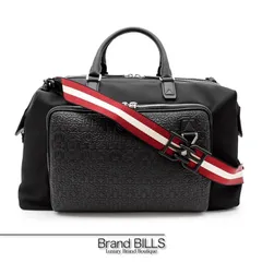 未使用品 BALLY バリー クルーゴ 2way ボストンバッグ NY016 U901P 旅行バッグ ナイロン レザー ブラック メンズ