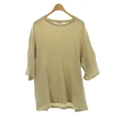 オーラリー AURALEE Tシャツ 4 ベージュ 無地 ラウンドネック 五分袖 /JPのサムネイル