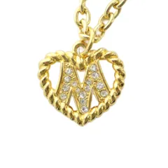 モスキーノ MOSCHINO ネックレス アクセサリー ペンダント ラインストーン ロゴ ハート ゴールド色 ■GY11 /MQのサムネイル