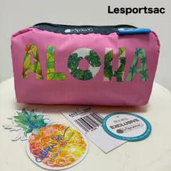 LeSportsac レスポートサック☆Hawaii ハワイ限定 RECTANGULAR COSMETIC レクタンギュラーコスメティック ポーチ レイラニ ローレンロス コラボ ALOHA
