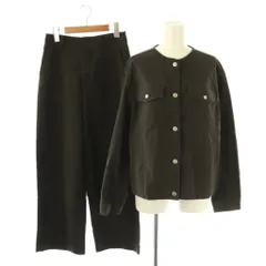 ヒューマンウーマン HUMAN WOMAN 23AW ストレッチエアリードットコート ジャケット セットアップ 上下 パンツ M SS グレー /AT ■OSのサムネイル