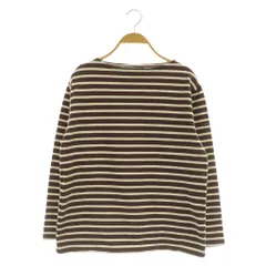 セントジェームス SAINT JAMES バスクシャツ ボーダー 長袖カットソー ボートネック T3 ブラウン /MY ■OS