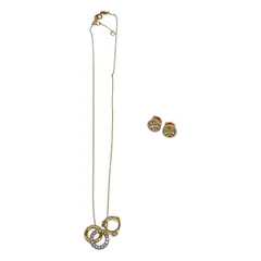 TORY BURCH トリーバーチ Miller クリスタル ネックレス＆ピアス セット  ゴールドのサムネイル