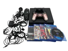 ■Sony PS4 本体 CUH-2200A 500GB 初期化済 コントローラー2台 ソフト5本 マイク スタンド 付属品多数 セット
