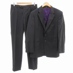 ポールスミス PAUL SMITH スーツ セットアップ 上下 テーラードジャケット パンツ シングル 2B センターベント マルチストライプ 38 紫 パープル /GV ■GY19
