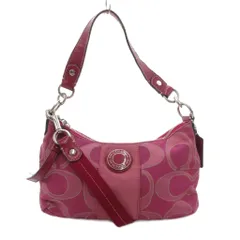 コーチ COACH シグネチャー ハンドバッグ ショルダー 2WAY ジャガード ピンク F19435 /JS