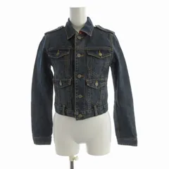 ロイスクレヨン Lois CRAYON デニムジャケット Gジャン ジージャン ショート丈 USED加工 M インディゴ 14001509 /RO