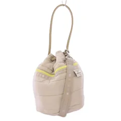 レスポートサック LesportSAC Maison de Reefur 2WAY ハンドバッグ ワンハンドル 巾着型 ショルダーバッグ ナイロン ロゴ タッセル グレージュ /BB