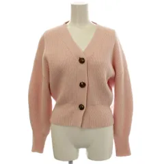 マルティニーク martinique ニット カーディガン カシミヤ混 リブニット 長袖 S ピンク A033KCD502 /☆G