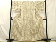 平和屋着物▽男性 紬 反物 着尺 アンサンブル 100亀甲 総詰め 逸品 未