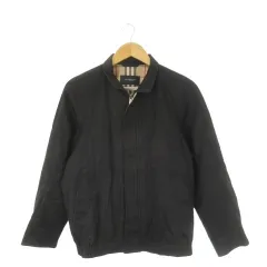 バーバリー ロンドン BURBERRY LONDON スイングトップ ジャンパー ブルゾン ジップアップ ノバチェックワンポイント S 紺 ネイビー /CK12 ■GY22